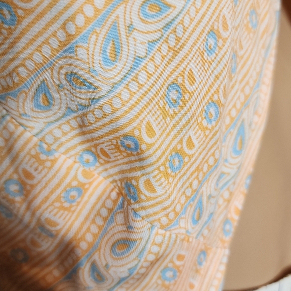 NWT Joie Silk Blend Flippa Midi Dress Criss Cross Front Blue Orange Size 2 - Picture 3 of 16